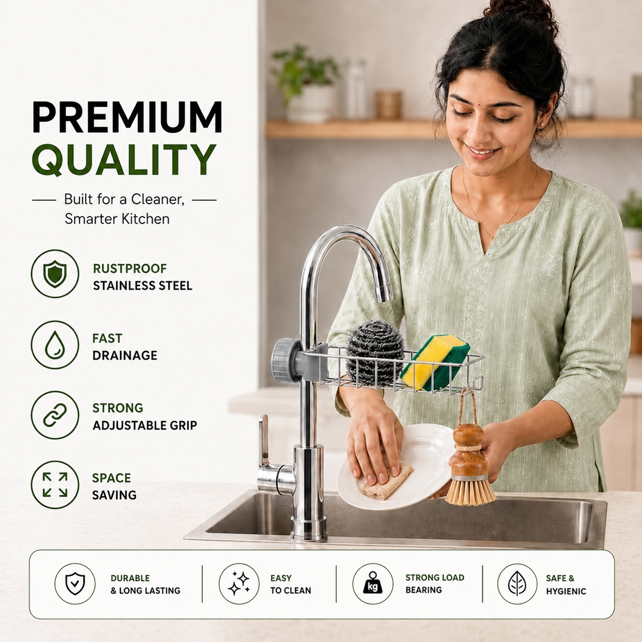 Kitchen Sink Organiser Stainless Steel