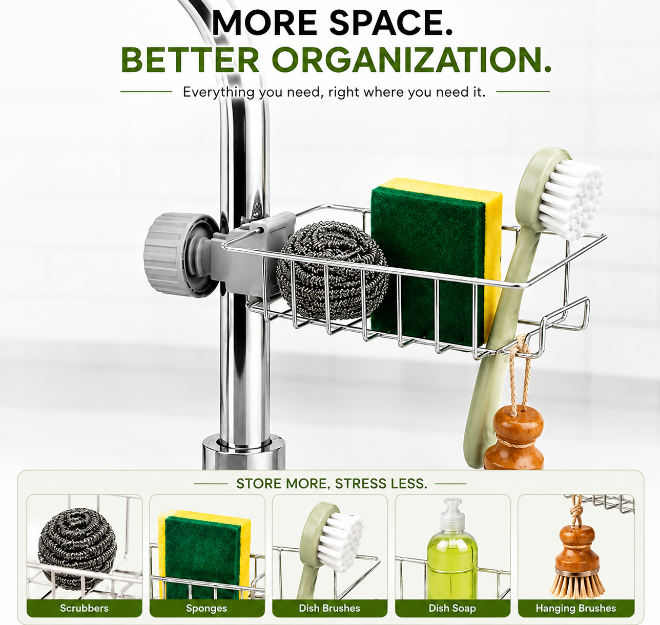 Kitchen Sink Organiser Stainless Steel