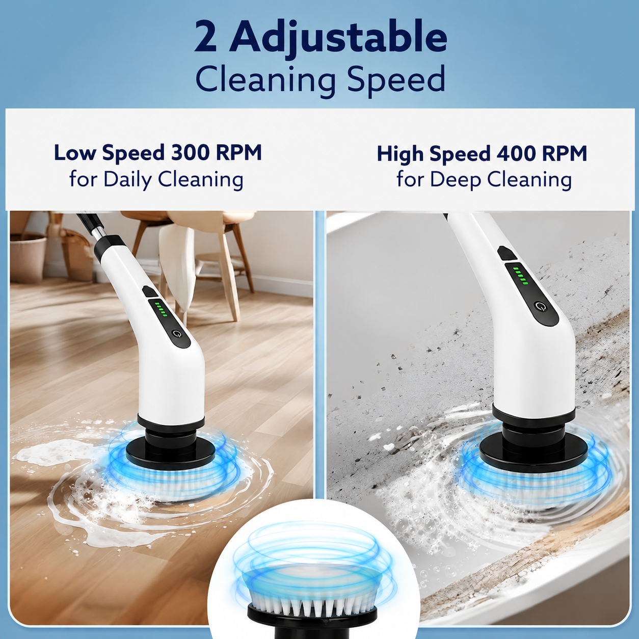 Electric Spin Scrubber | Rechargeable Power Cleaning Brush