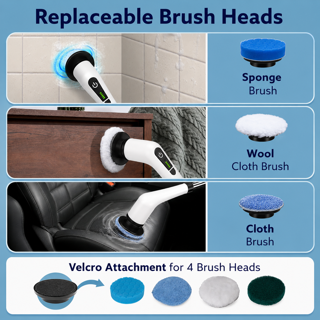 Electric Spin Scrubber | Rechargeable Power Cleaning Brush